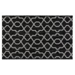 Ковер 0,8х1,5 м прямоугольный Side черно-серый безворсовый