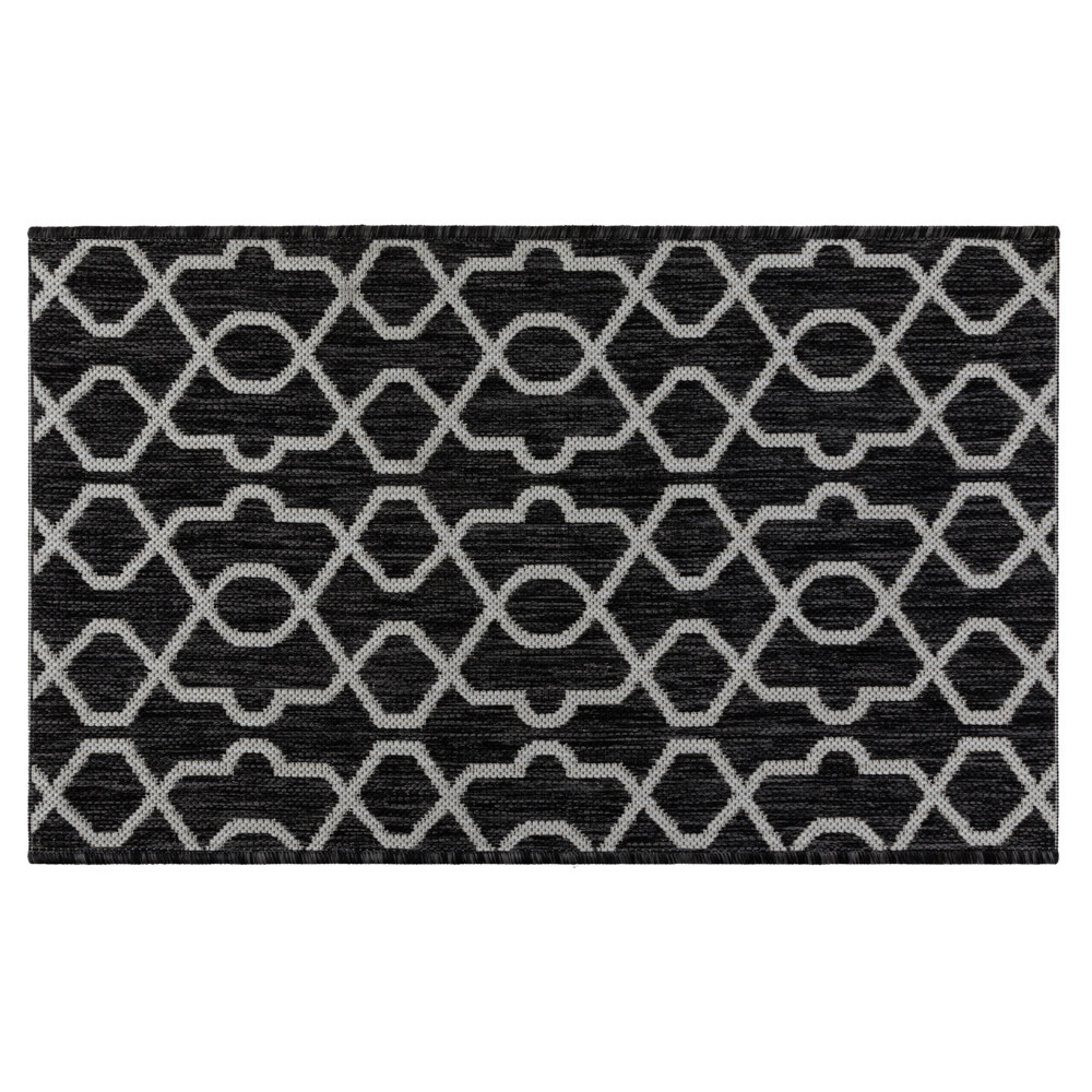 original-29380.jpg Ковер 0,8х1,5 м прямоугольный Side черно-серый безворсовый — изображение 1