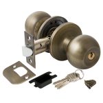 Ручка-защелка Punto кноб 6072 MAB-E с ключом и фиксатором матовая бронза