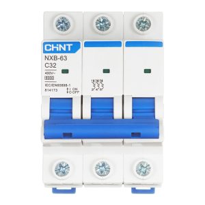 Автоматический выключатель модульный Chint NXB-63 3P 32А тип C 6 кА 400 В (814173)