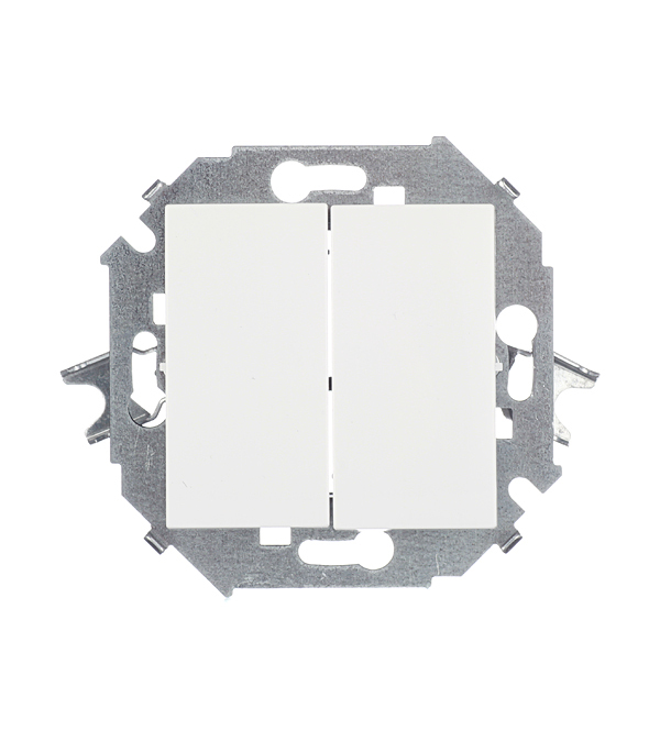 original-29890.jpg Переключатель Simon 15 двухклавишный встраиваемый белый (1591397-030) — изображение 1