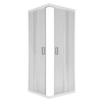 Душевой уголок Метакам Universal белый 79х79х185 см квадрат стекло прозрачное 4 мм (21470)