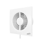 Вентилятор осевой Era Neo с тяговым выключатетлем 180х180 мм d125 мм белый