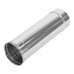 Дымоход d150 х 500 мм на расширителе зеркальная без изоляции AISI 304