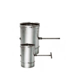 Задвижка (шибер) d150 мм на расширителе зеркальная AISI 304