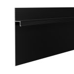 Плинтус алюминиевый напольный черный 115х16,5х2500 мм для скрытого монтажа