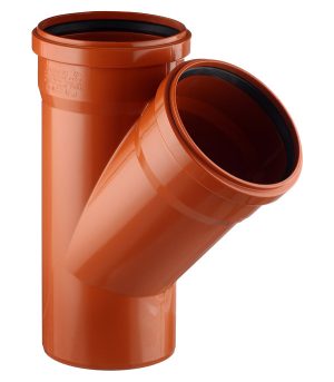 Тройник Ostendorf KGEA d160 мм 45° пластиковый для наружной канализации (222300)