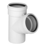 Тройник Ostendorf SKEA d110 мм 67° пластиковый бесшумный для внутренней канализации (335300)