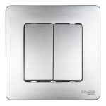 Переключатель Systeme Electric Blanca встраиваемый алюминий (BLNVS106603)