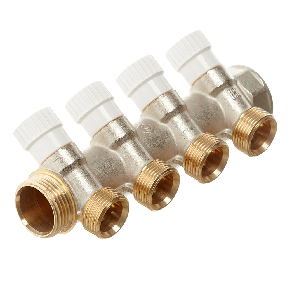 original-31965.jpg Коллектор Stout 1 ВР(г) х 4 выхода 3/4 НР(ш) ЕК х 1 НР(ш) регулируемый (SMB 6851 013404) — изображение 1