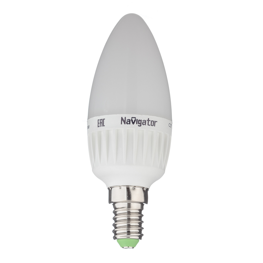 original-32013.jpg Лампа светодиодная Navigator E14 2700К 7 Вт 176-264 В свеча матовая диммируемая — изображение 1