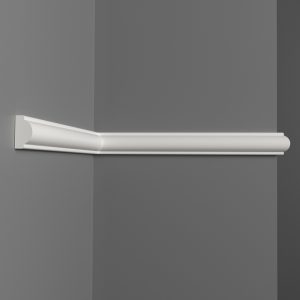 Молдинг из экополимера ударопрочный 15х8х2000 мм под покраску Stenopol C7130 белый