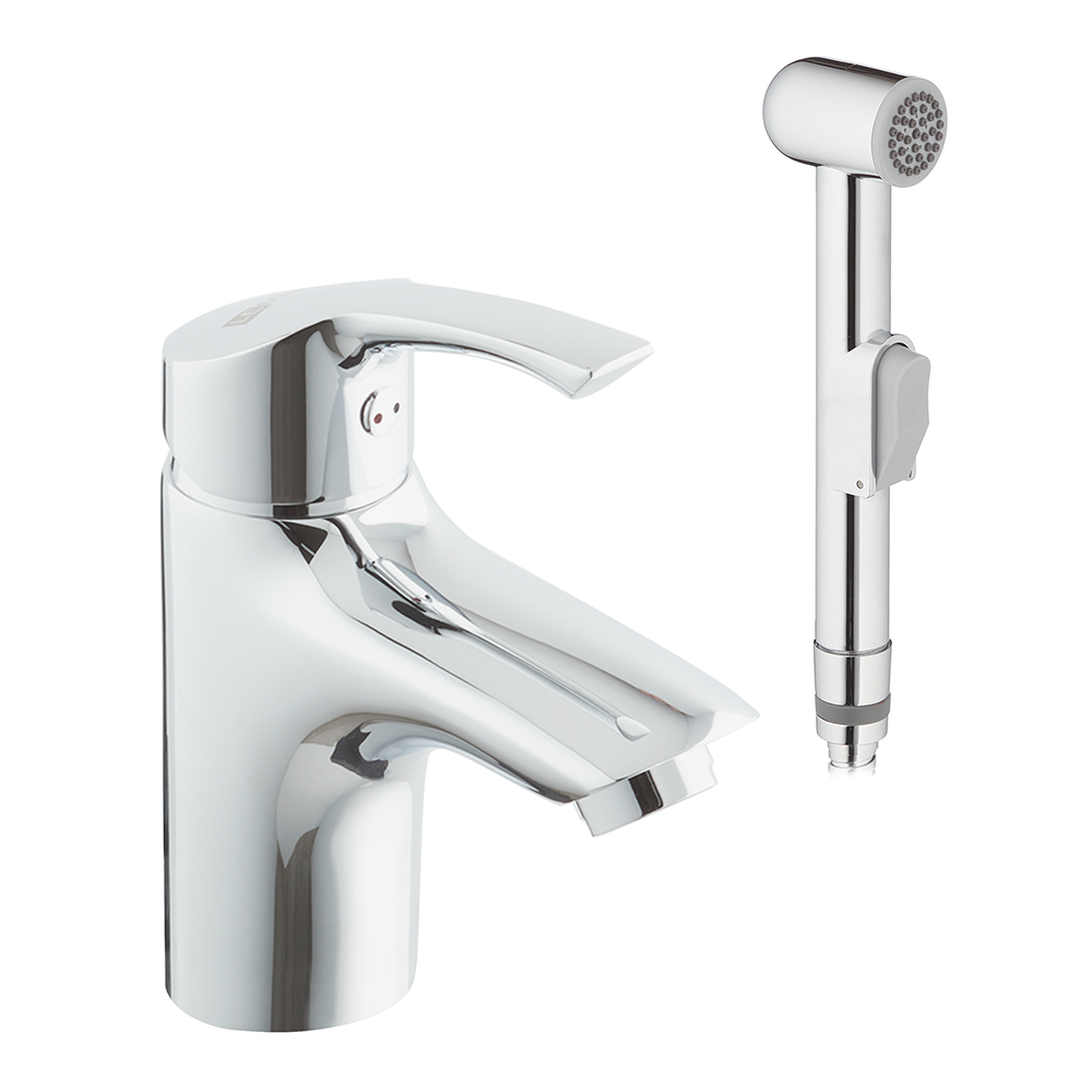 original-32149.jpg Смеситель для раковины с гигиеническим душем Lemark Plus Strike хром однорычажный (LM1116C) — изображение 1