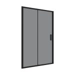 Душевая дверь Ulitka Safari стекло тонированное 120х195 см профиль черный 6 мм раздвижная (74104148)