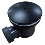 Сифон для душевого поддона Wirquin Black Touch 1 1/2х40 мм проточный с выпуском d90 мм с соединением 40/50 мм (30120734)