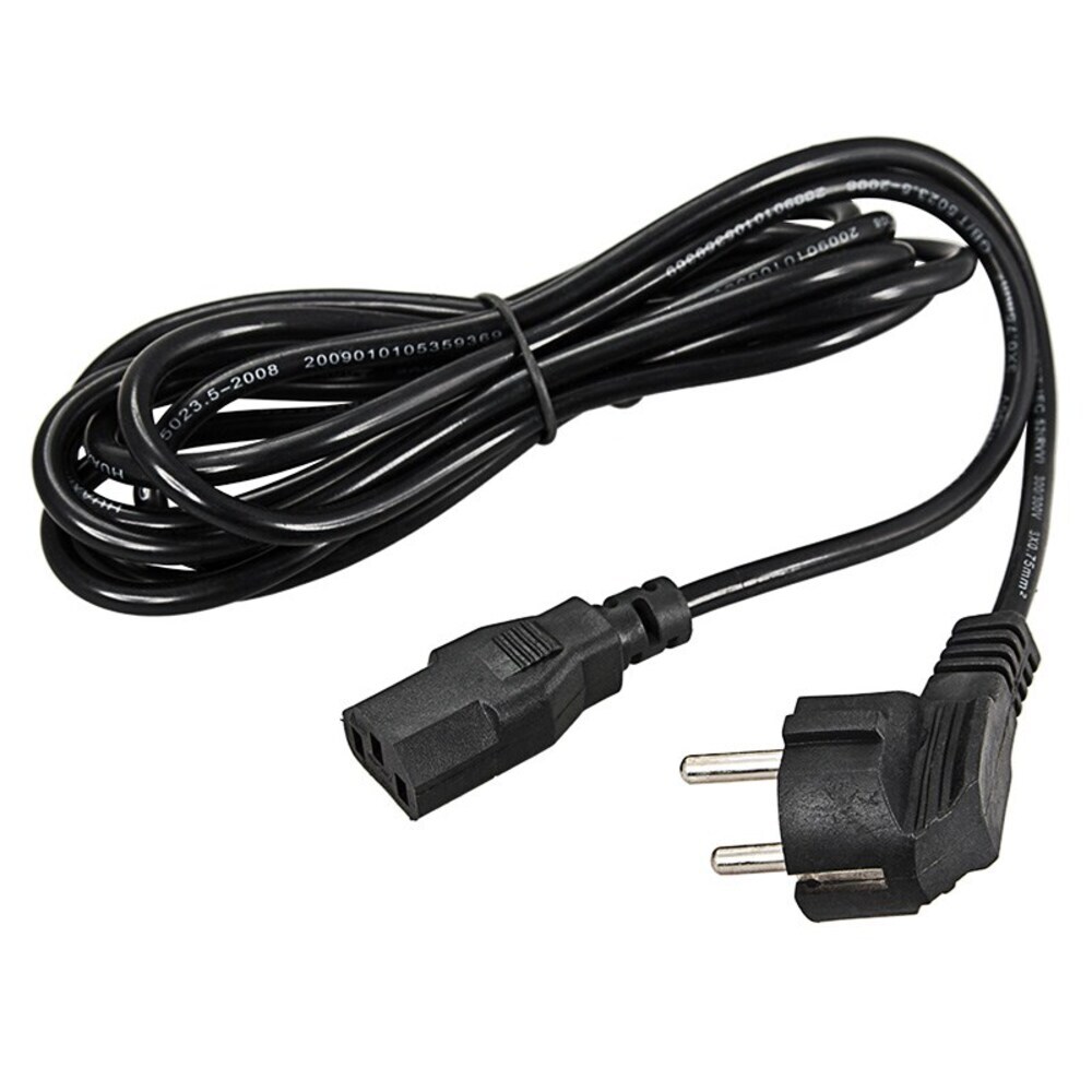 original-3293.jpg Шнур сетевой с вилкой с разъемом С13 1,8 м ПВС 3х0,75 кв.мм 10 А Rexant черный (11-1131) — изображение 1