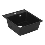 Мойка для кухни Ulgran Forte 46х50х20 см врезная с сифоном кварц уголь