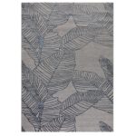 Ковер 1,2х1,7 м прямоугольный Almira листья серо-голубой