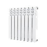 Радиатор алюминиевый 500 мм 8 секций 1" боковое подключение белый
