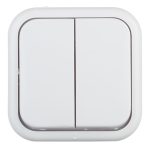 Выключатель Svet двухклавишный накладной белый (0601-00041)