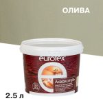 Лак антисептик акриловый Eurotex Аквалазурь олива 2,5 л