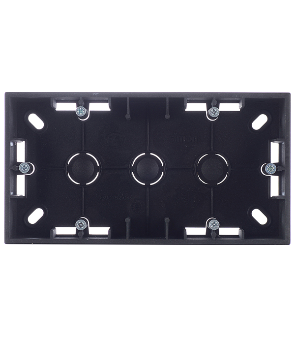 original-33982.jpg Коробка монтажная Simon 15 двухместная накладная графит (1590752-038) — изображение 1