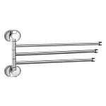 Полотенцедержатель РМС А10 195 мм тройной поворотный на шуруп нержавеющая сталь хром (A1025)
