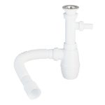 Сифон для раковины и мойки Wirquin Pro 1 1/2х40 мм с выпуском d63 мм с соединением 40/50 мм с отводом (30718052)