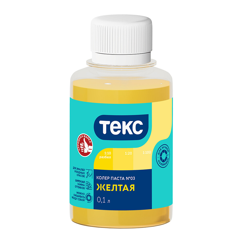 original-34451.jpg Колер паста Текс Универсал желтая №3 0,1 л — изображение 1