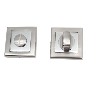 Фиксатор квадратная розетка белый никель/хром