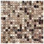 Мозаика Mir Mosaic Natural i-Tilе коричневая из натурального камня 298х298х4 мм глянцевая