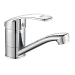 Смеситель для кухни и раковины Corsa Deco Wave L хром однорычажный с поворотным изливом (1010675)