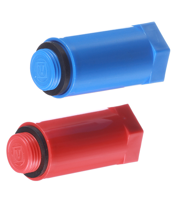 original-35664.jpg Заглушка полипропиленовая Valtec 1/2 НР(ш) красная/синяя (2 шт.) (VTp.792.M.04) — изображение 1
