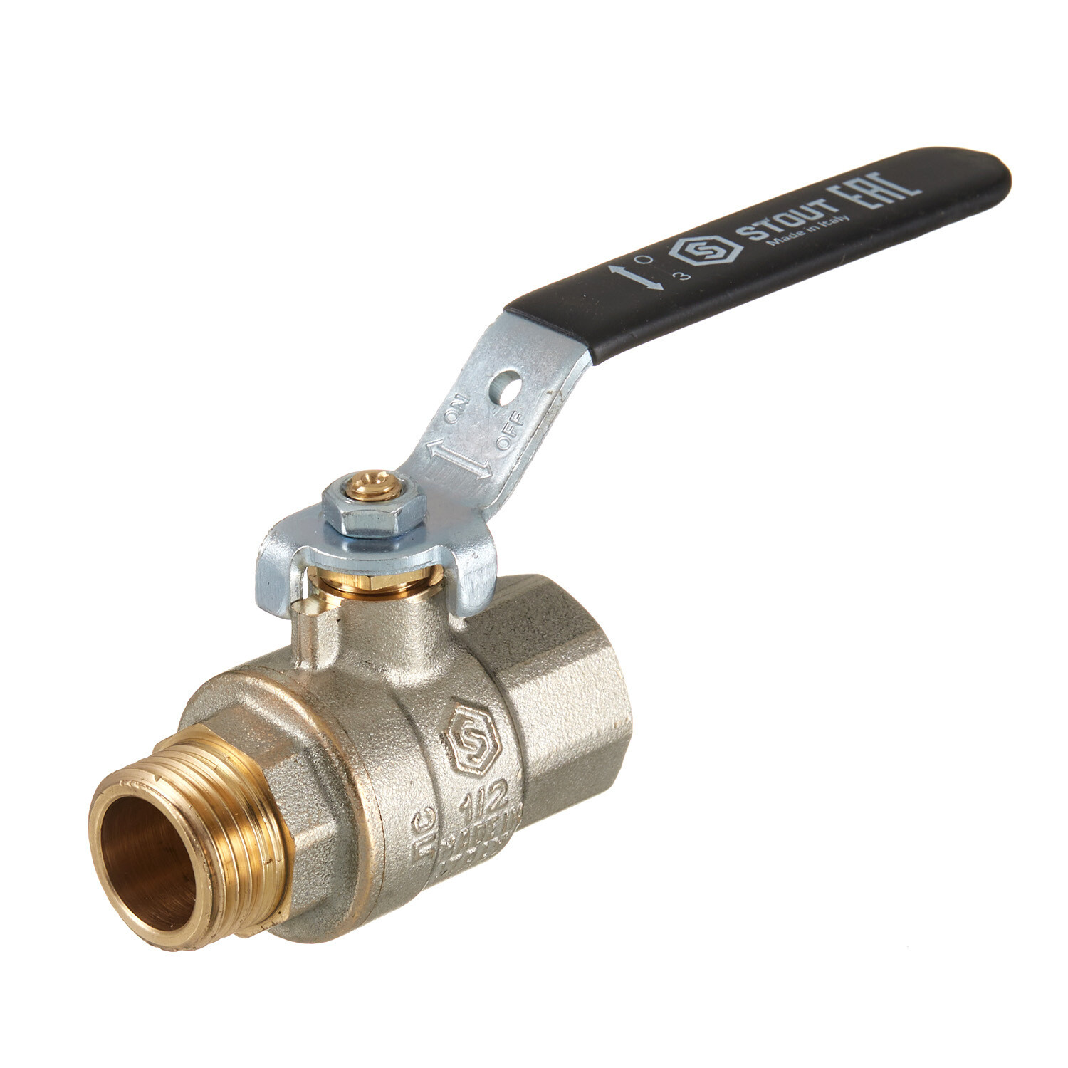 original-3577.jpg Кран шаровой латунный Stout SVB 1/2 ВР(г) х 1/2 НР(ш) полнопроходной ручка прямой (SVB-0003-200015) — изображение 1