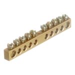 Шина нулевая без изолятора EKF PROxima PEN 6х9 мм 10 отверстий крепеж по центру (sn0-63-10-r)