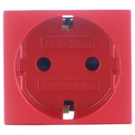 Розетка для кабель-канала DKC Viva красная со шторками 2 модуля (45015)