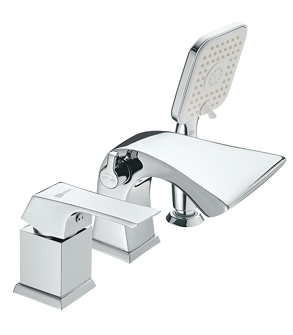 original-35942.jpg Смеситель на борт ванны Lemark Unit хром однорычажный с лейкой (LM4545C) — изображение 1