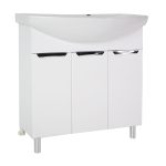 Тумба под раковину АСБ-Мебель Мессина 80 см напольная белая (11433)