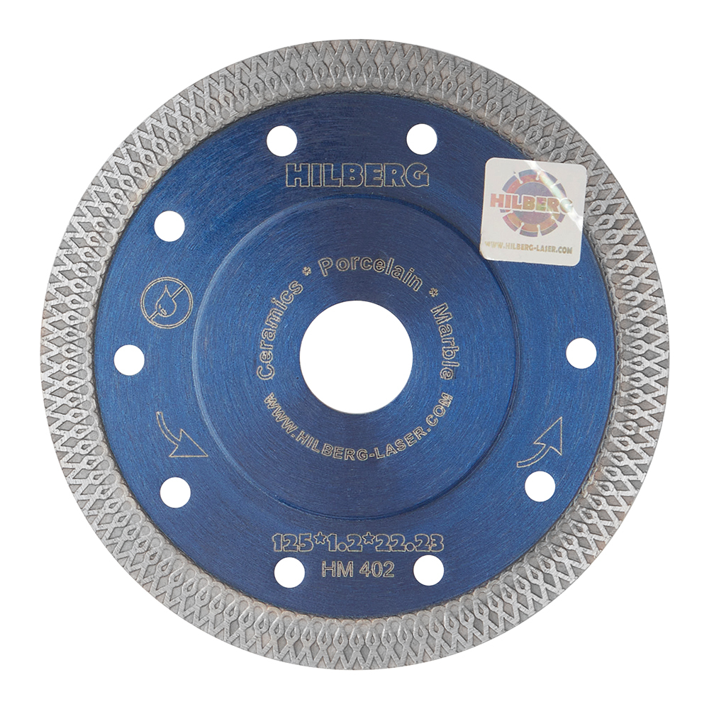 original-35990.jpg Диск алмазный по керамограниту Hilberg Hard Materials X-type 125x22,2x1,2 мм турбо ультратонкий сухой рез (HM402) — изображение 1