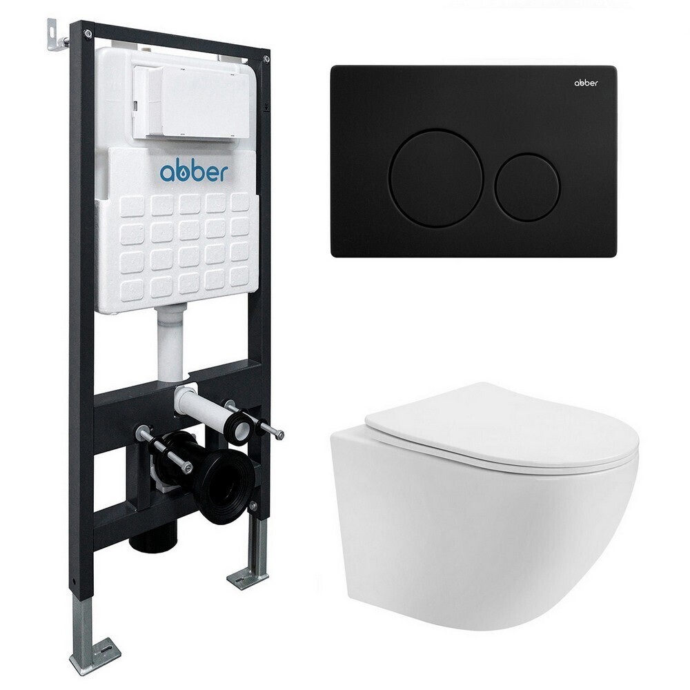 original-36756.jpg Комплект инсталляции Abber с унитазом Bequem с кнопкой черной и сиденьем микролифт (AC1100T-AC0105-AC0121MB) — изображение 1
