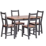 Обеденная группа антик графит стол и 4 стула Sonata Dining Set (21793)