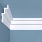 Плинтус потолочный из экополимера ударопрочный 40х100х2000 мм Bello Deco XPS К13H