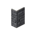 Искусственный камень угловой White Hills Йоркшир угольно-черный (14 шт.=1,89 пог.м)