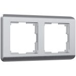 Рамка Werkel Stream двухместная серебряная (a051266)
