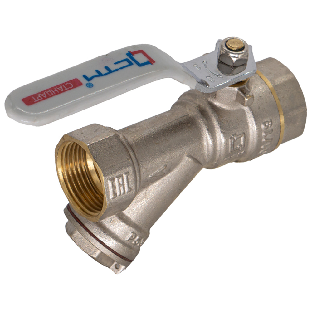 original-37311.jpg Кран шаровой латунный CTM 1/2 ВР(г) х 1/2 ВР(г) ручка с фильтром прямой (CWFFF012) — изображение 1