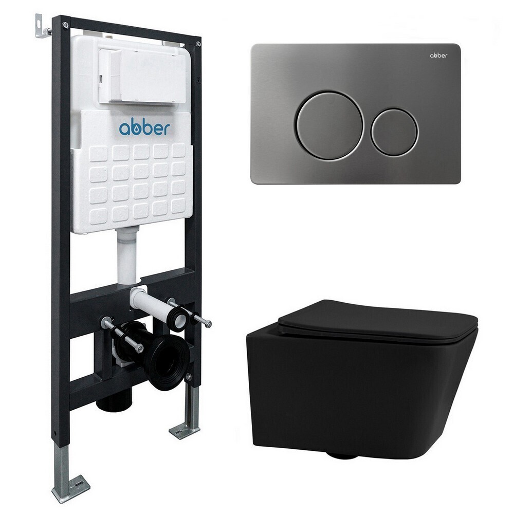original-37315.jpg Комплект инсталляции Abber с унитазом Rechteck с кнопкой никель и сиденьем микролифт (AC1201MB-AC0105-AC0121NG) — изображение 1