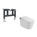 Комплект инсталляции Abber с электронным унитазом-биде Rechteck и сиденьем микролифт (AC1119S-AC0101P)