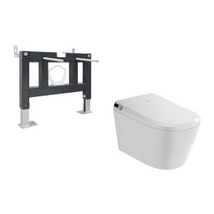 Комплект инсталляции Abber с электронным унитазом-биде Rechteck и сиденьем микролифт (AC1119S-AC0101P)