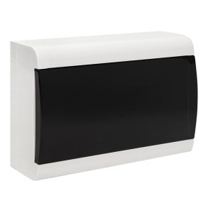 Щит распределительный навесной EKF SlimBox PROxima ЩРН-П-15 пластиковый IP41 201,5х320,5х99,5 мм 15 модулей прозрачная дверь серый