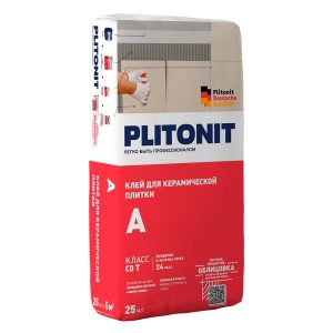 Клей для плитки Plitonit А универсальный серый класс C0 T 25 кг